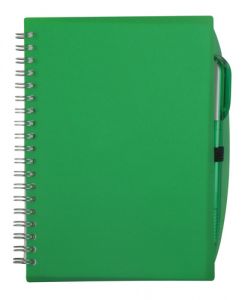 Notebook verde cu spira metalica si pix AP810339-07 